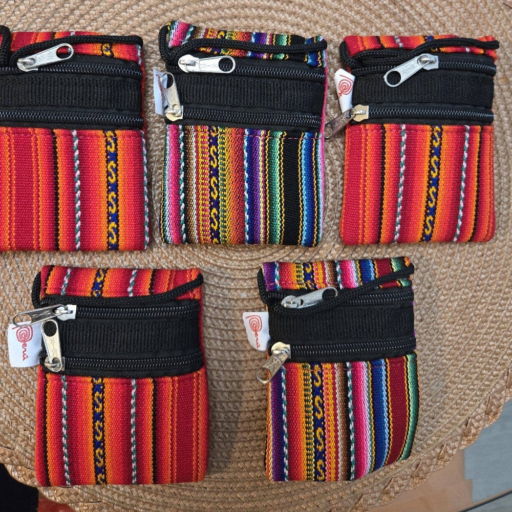 Colorful Striped Coin Pouch Set For Girls - Picture 3 of 4